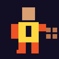 Original geometric pixel basketball player illustration